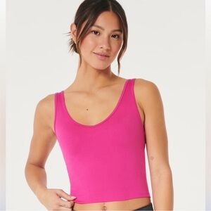 Hollister Hot Pink Ribbed Tank Top